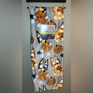 NWT Bluey Fall Pumpkin Plush Blanket NEW Viral 2024
